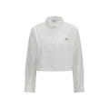 Maison Kitsuné Weiße Baumwollbluse