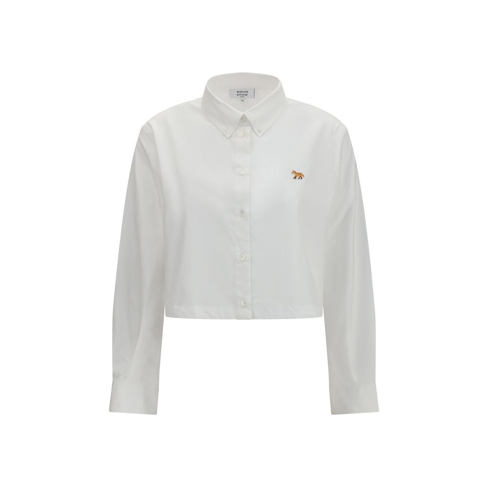 Maison Kitsuné Weiße Baumwollbluse