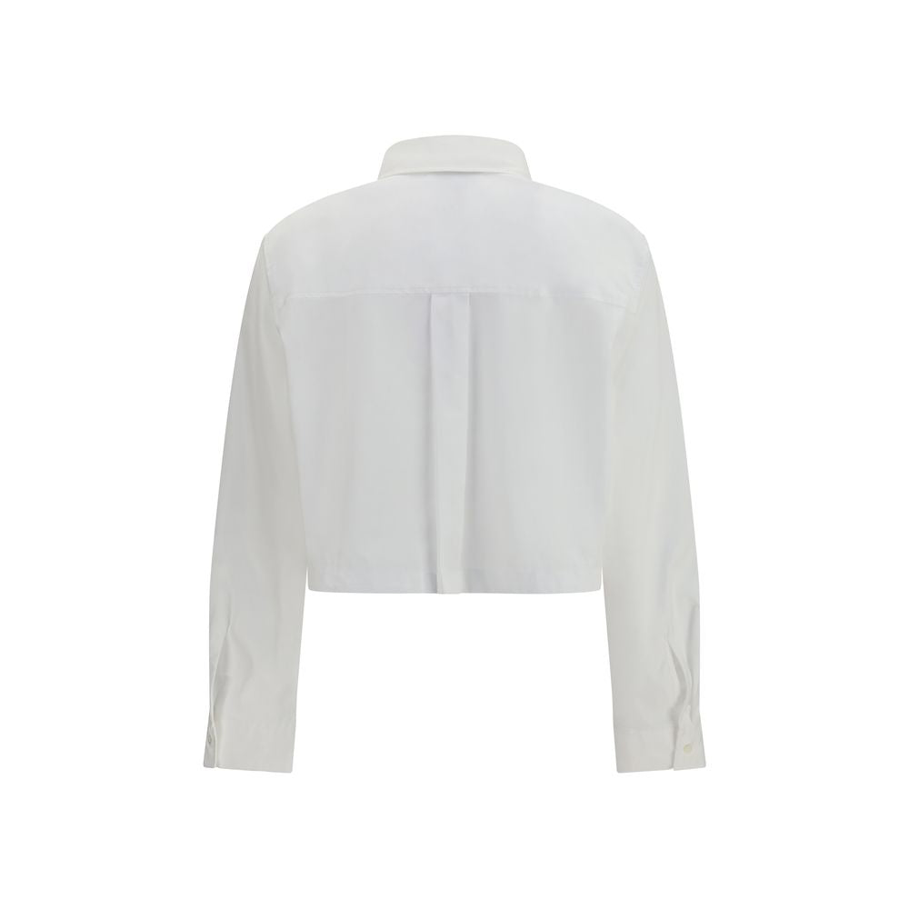 Maison Kitsuné Weiße Baumwollbluse