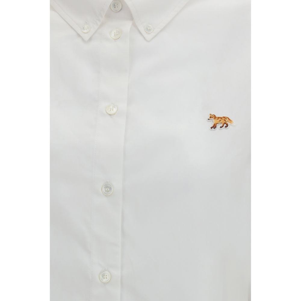 Maison Kitsuné Weiße Baumwollbluse
