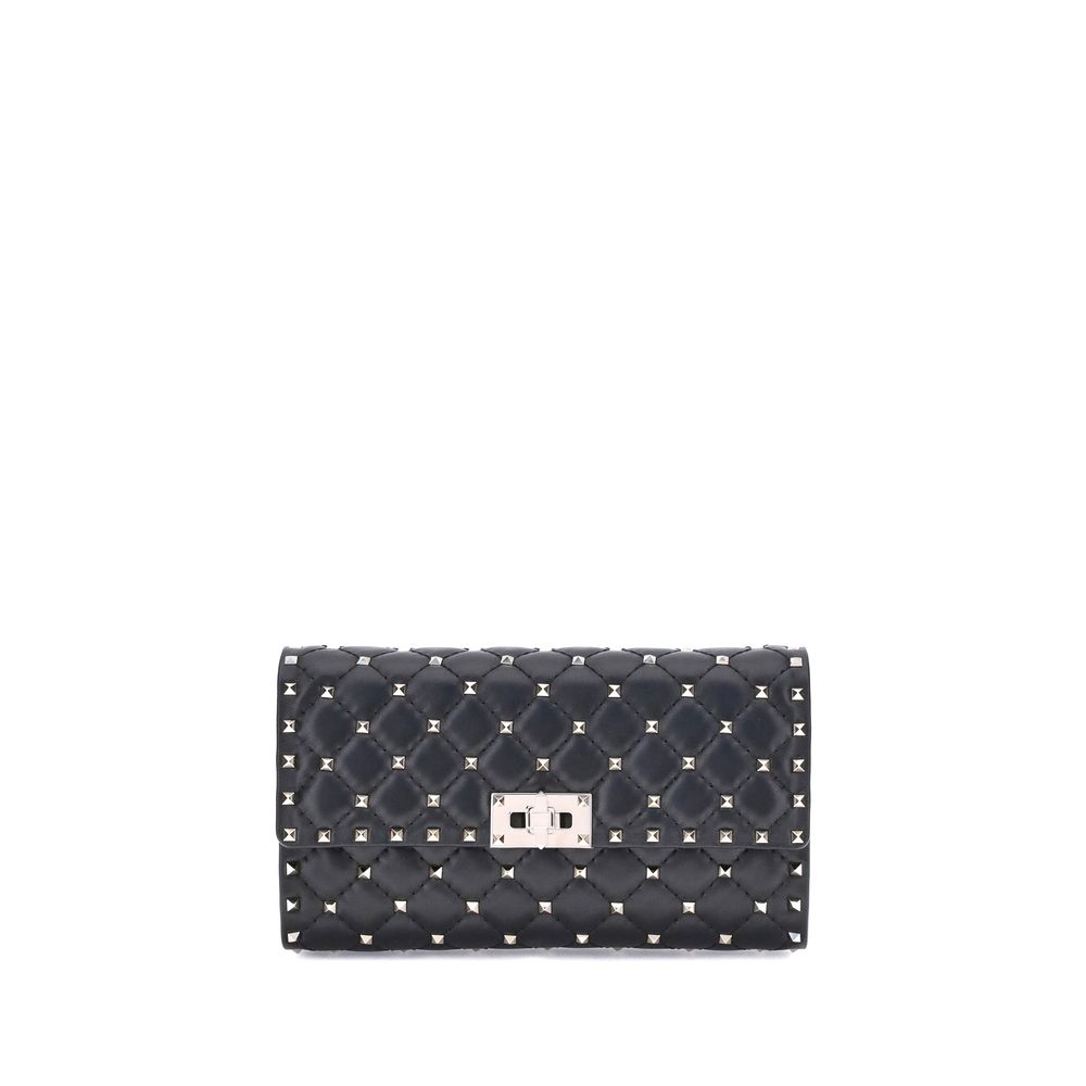 Valentino Garavani Schwarze Lammleder Schultertasche Ovis Aries Aries