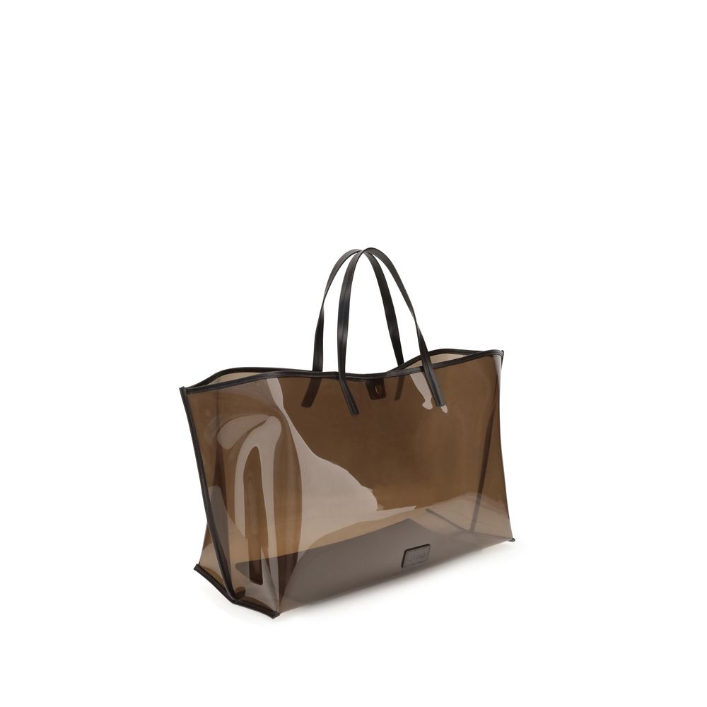 Staud Braune PVC Handtasche