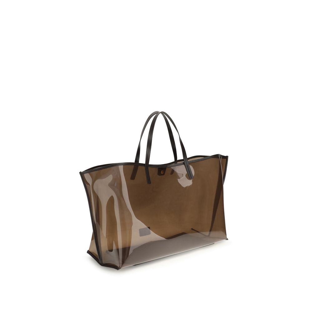 Staud Braune PVC Handtasche