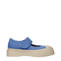 Marni Blaue Stoff-Sneakers mit niedrigem Schaft