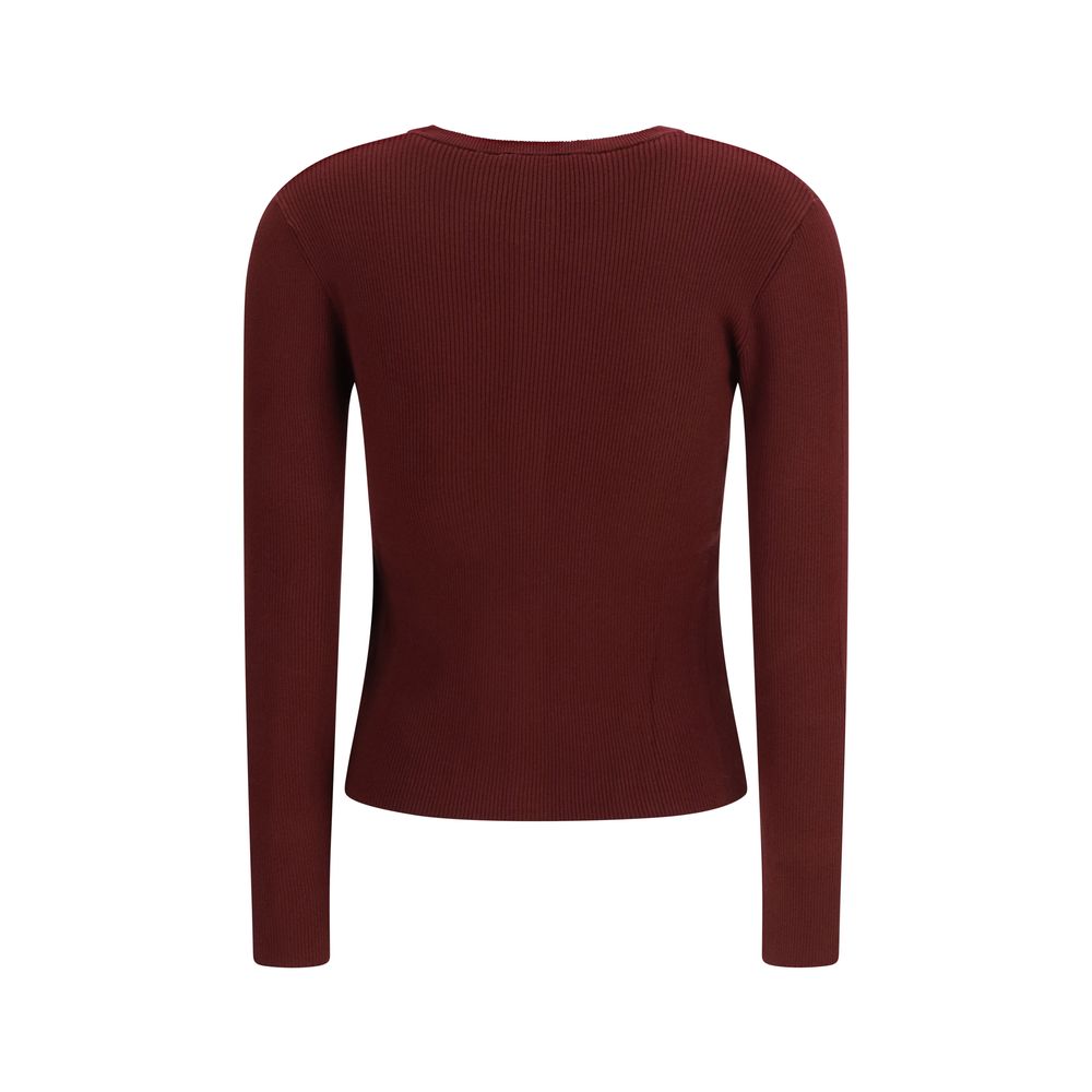 Max Mara Burgundy Viscose Sweatshirt