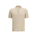 Roberto Collina Beige Leinen Poloshirt