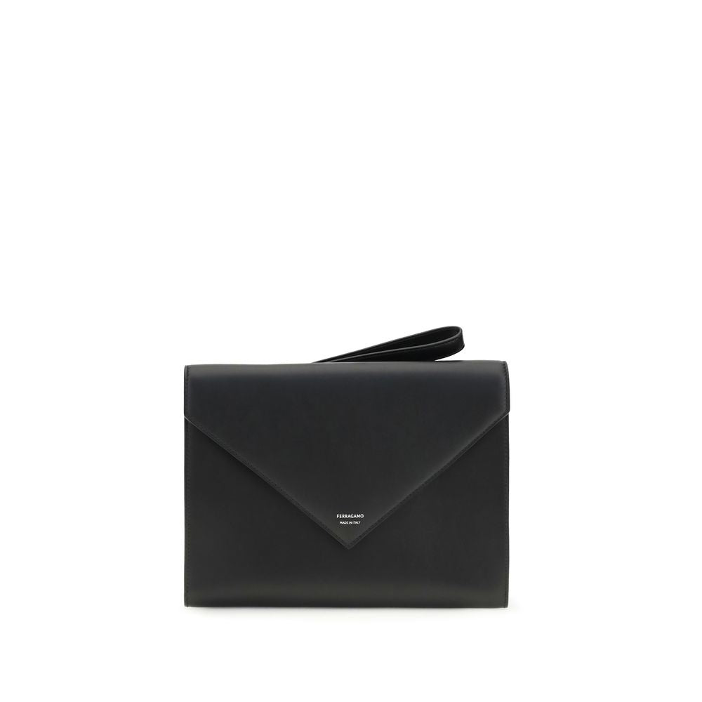 Ferragamo Black Calfskin Bos Taurus Wallet