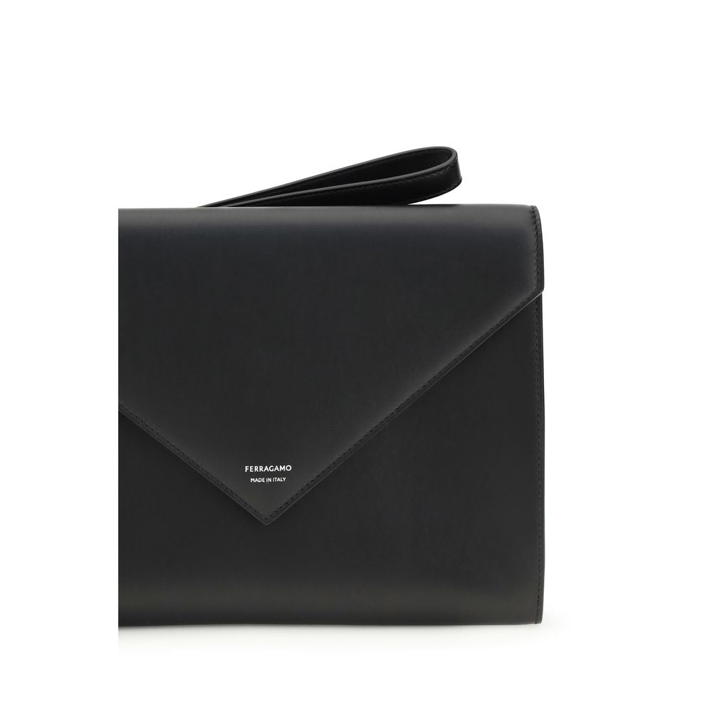Ferragamo Black Calfskin Bos Taurus Wallet