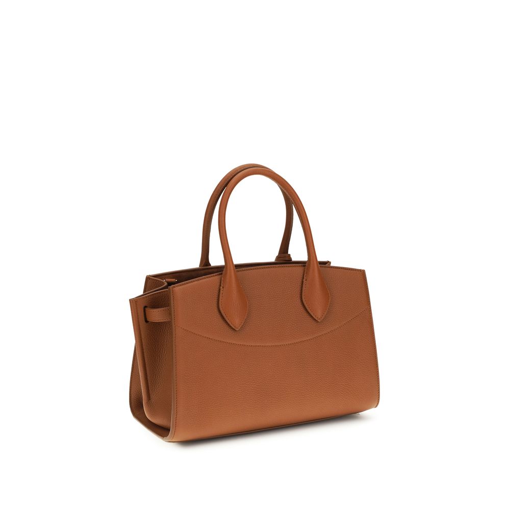 Ferragamo Braune Kalbsleder Bos Taurus Handtasche