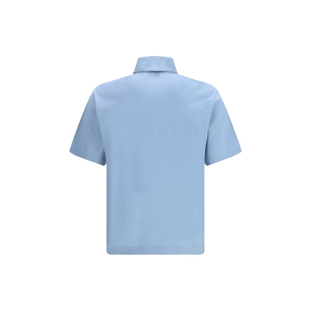 Ferragamo Blaues Baumwoll-Poloshirt