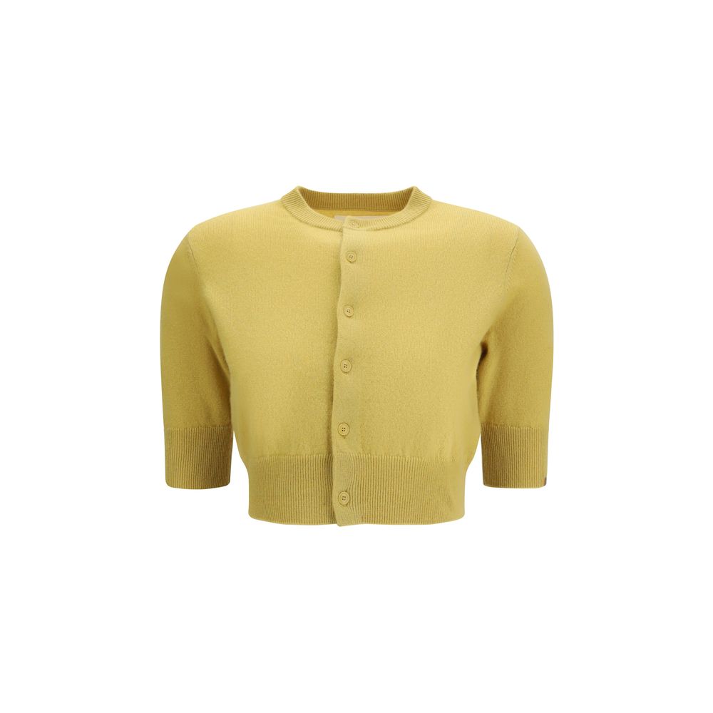 Extreme Cashmere Zweifarbige Kaschmir-Strickjacke