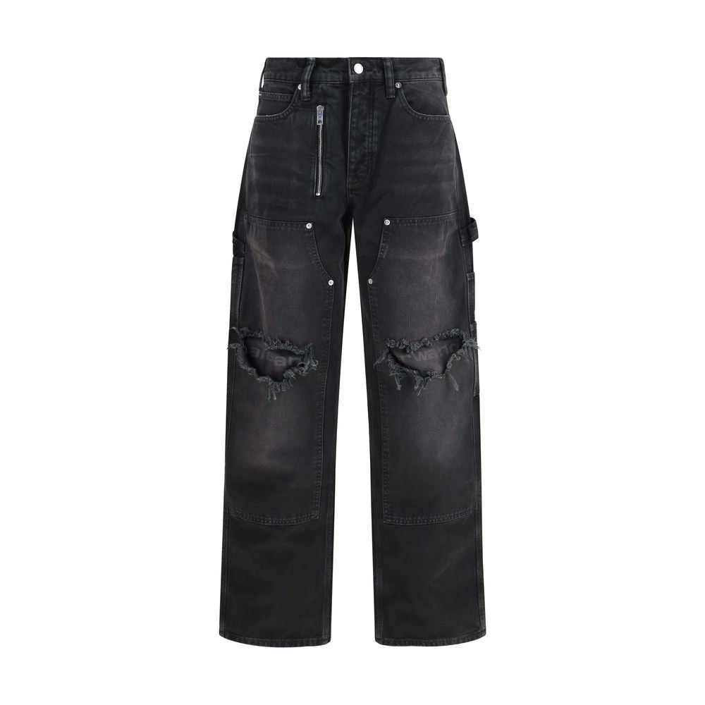 Alexander Wang Schwarze Cargo-Hose aus Baumwolle