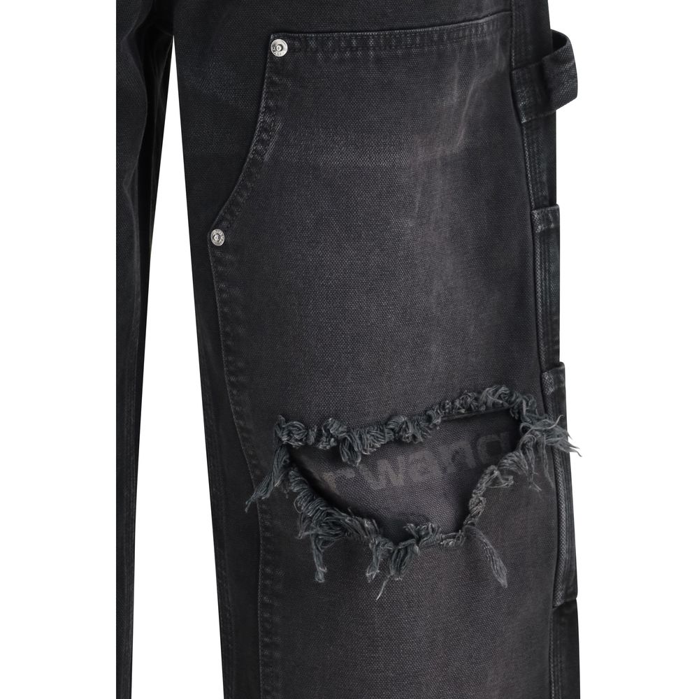 Alexander Wang Schwarze Cargo-Hose aus Baumwolle