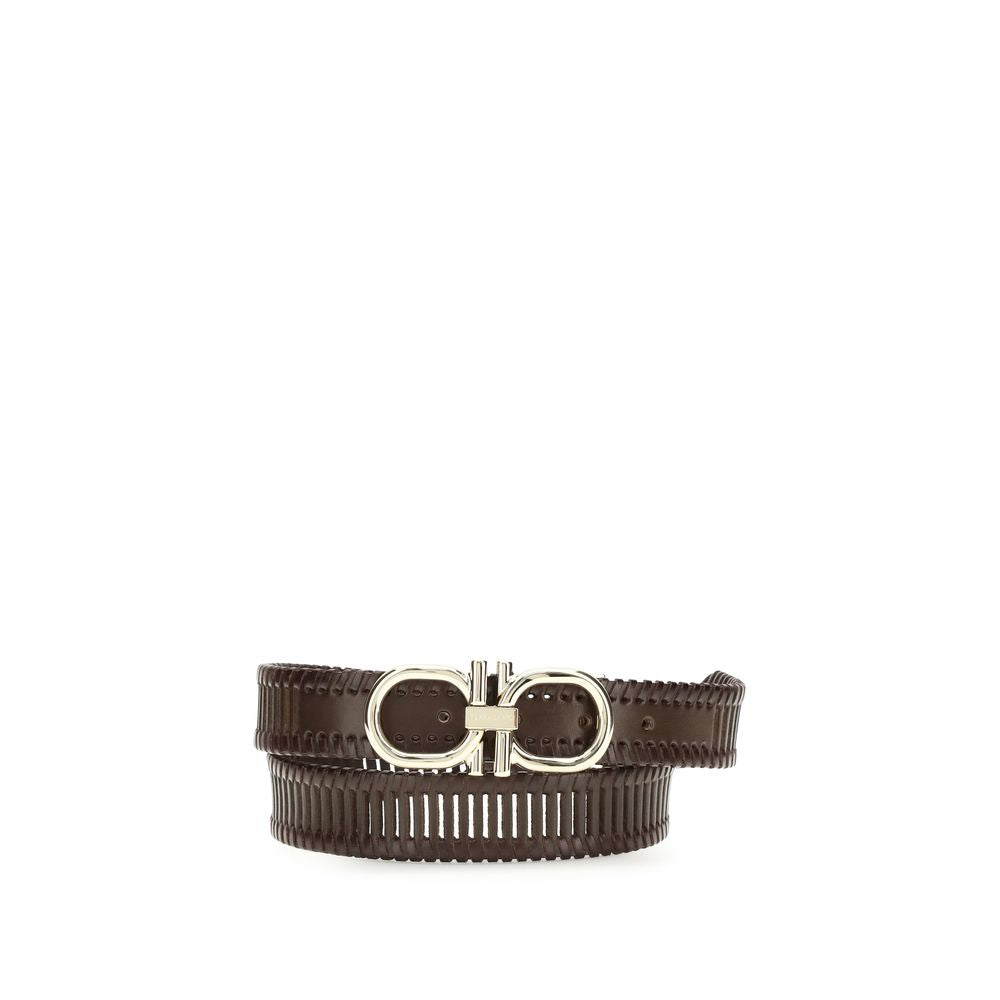 Ferragamo Brauner Kalbsleder Bos Taurus Regular Gürtel