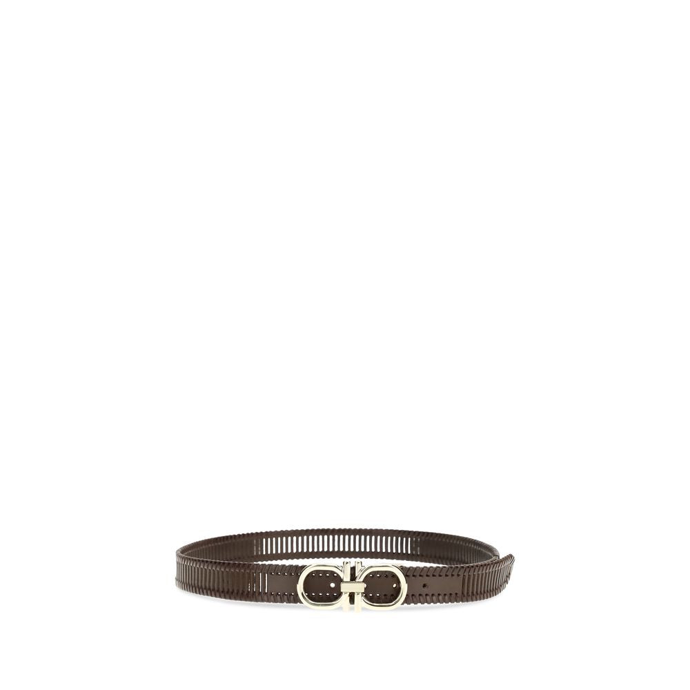 Ferragamo Brauner Kalbsleder Bos Taurus Regular Gürtel