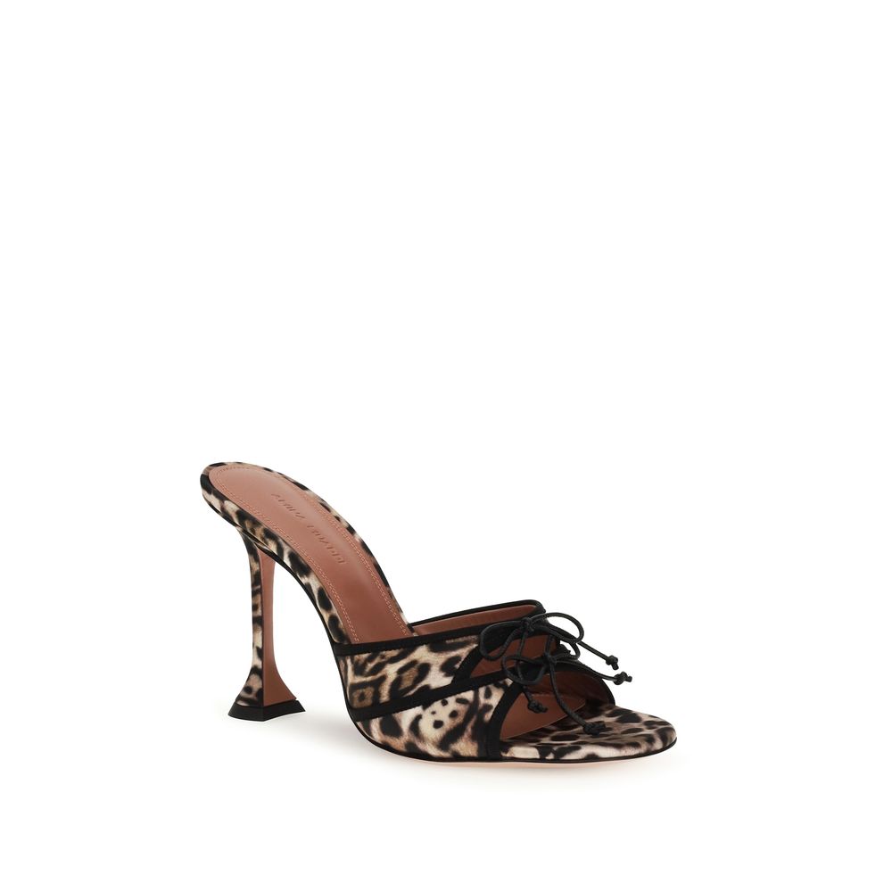 Amina Muaddi Multicolor Silk Sandals