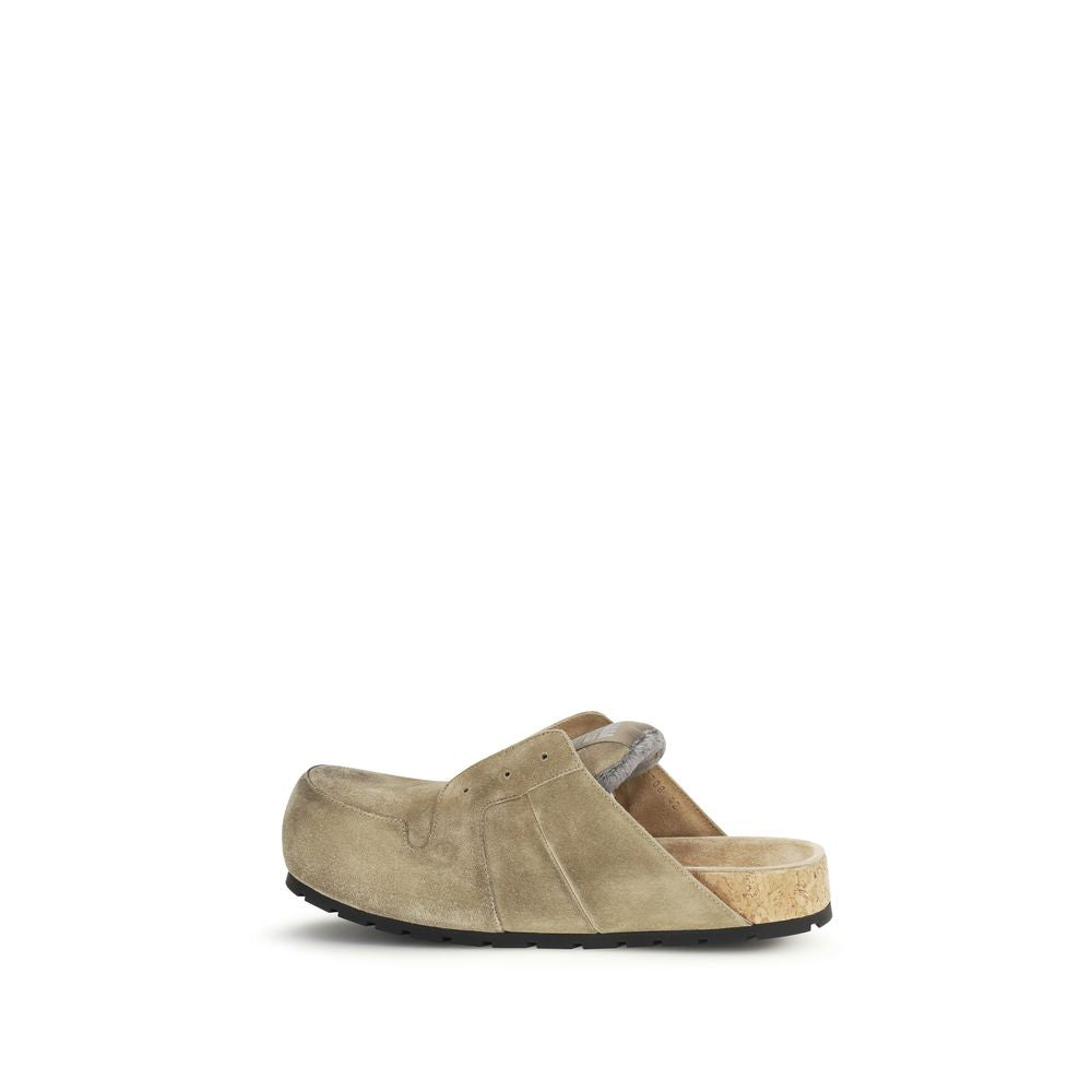 Balenciaga Beige Calfskin Bos Taurus Mules