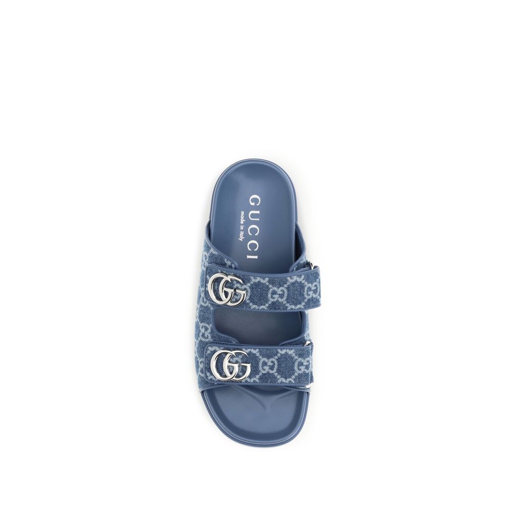 Gucci Blaue Sandalen aus Baumwolle