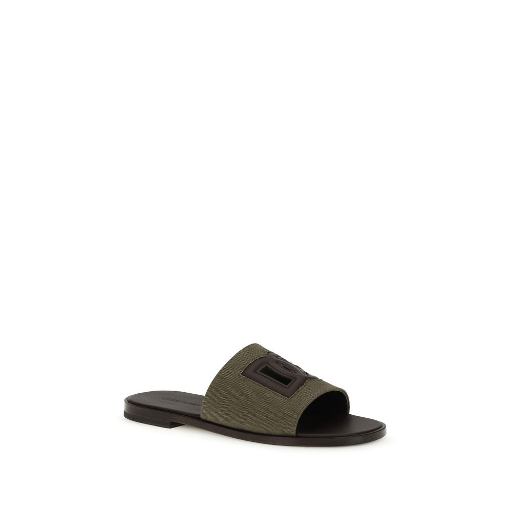 Dolce & Gabbana Zweifarbige Canvas-Sandalen