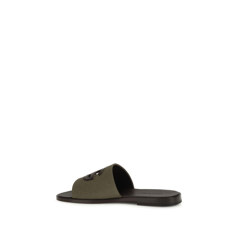 Dolce & Gabbana Zweifarbige Canvas-Sandalen