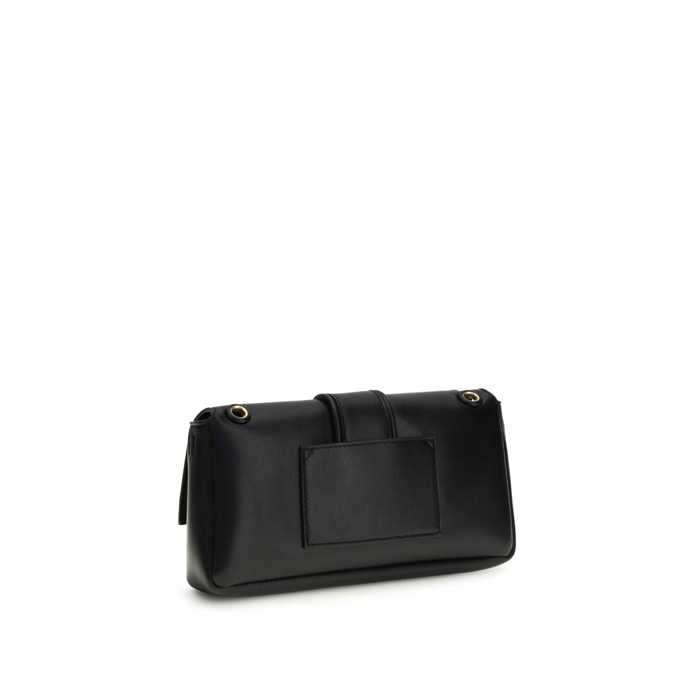 Jacquemus Schwarze Lammleder Schultertasche Ovis Aries Aries