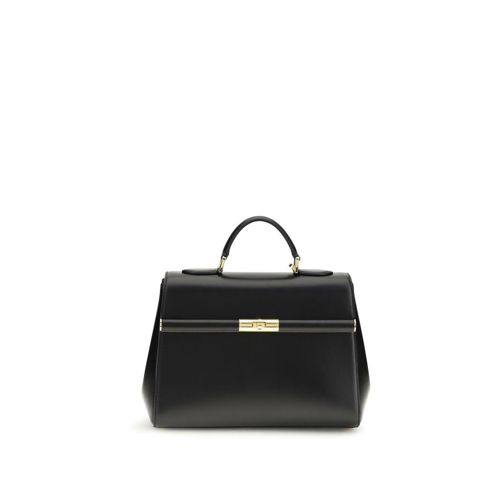 Dolce & Gabbana Schwarze Kalbsleder Bos Taurus Schultertasche