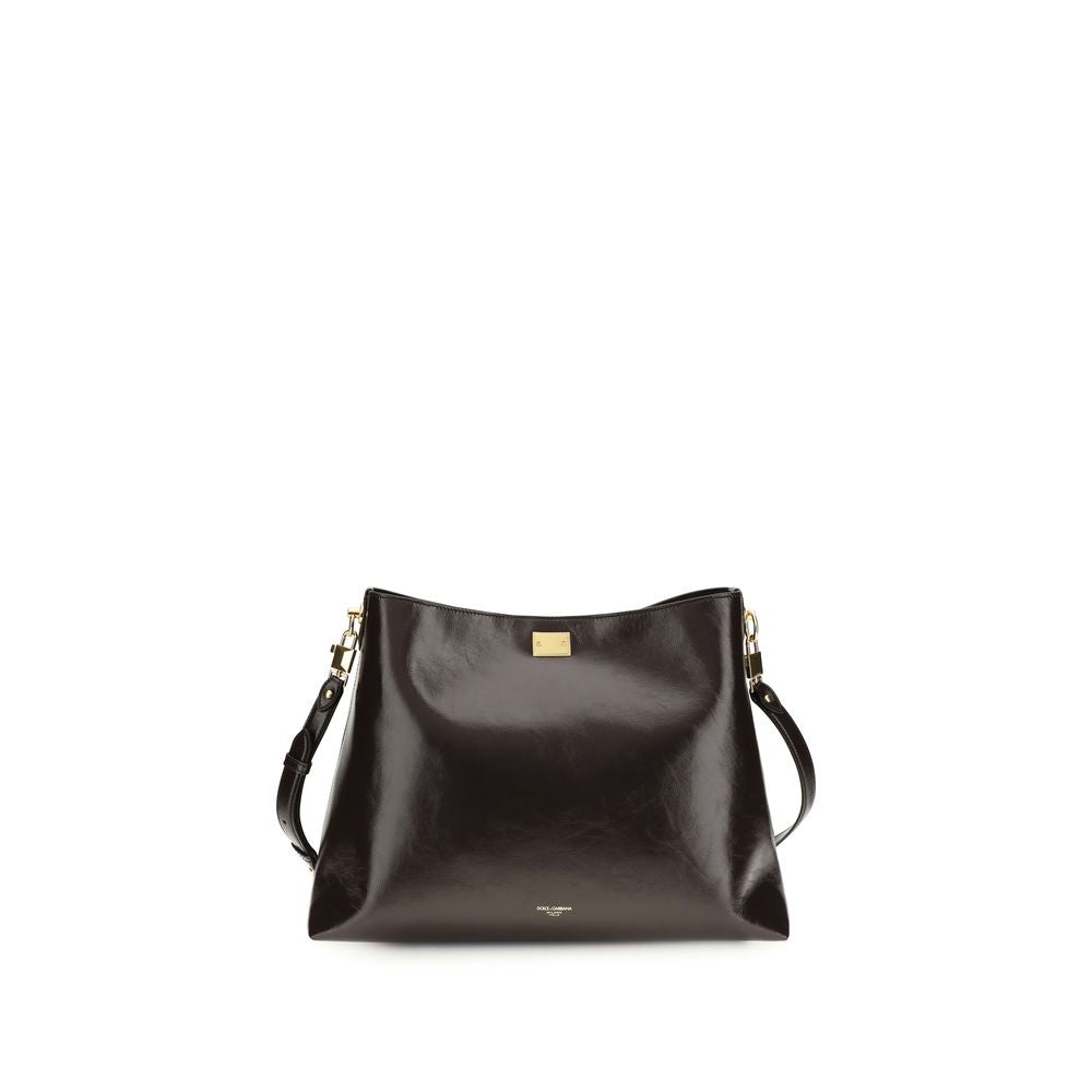Dolce & Gabbana Brown Calfskin Bos Taurus Shoulder Bag