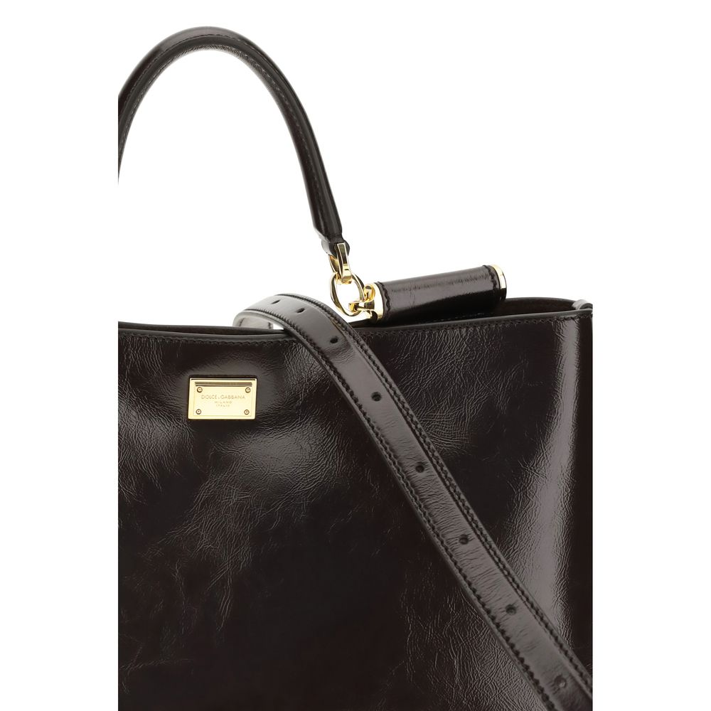 Dolce & Gabbana Brown Calfskin Bos Taurus Handbag