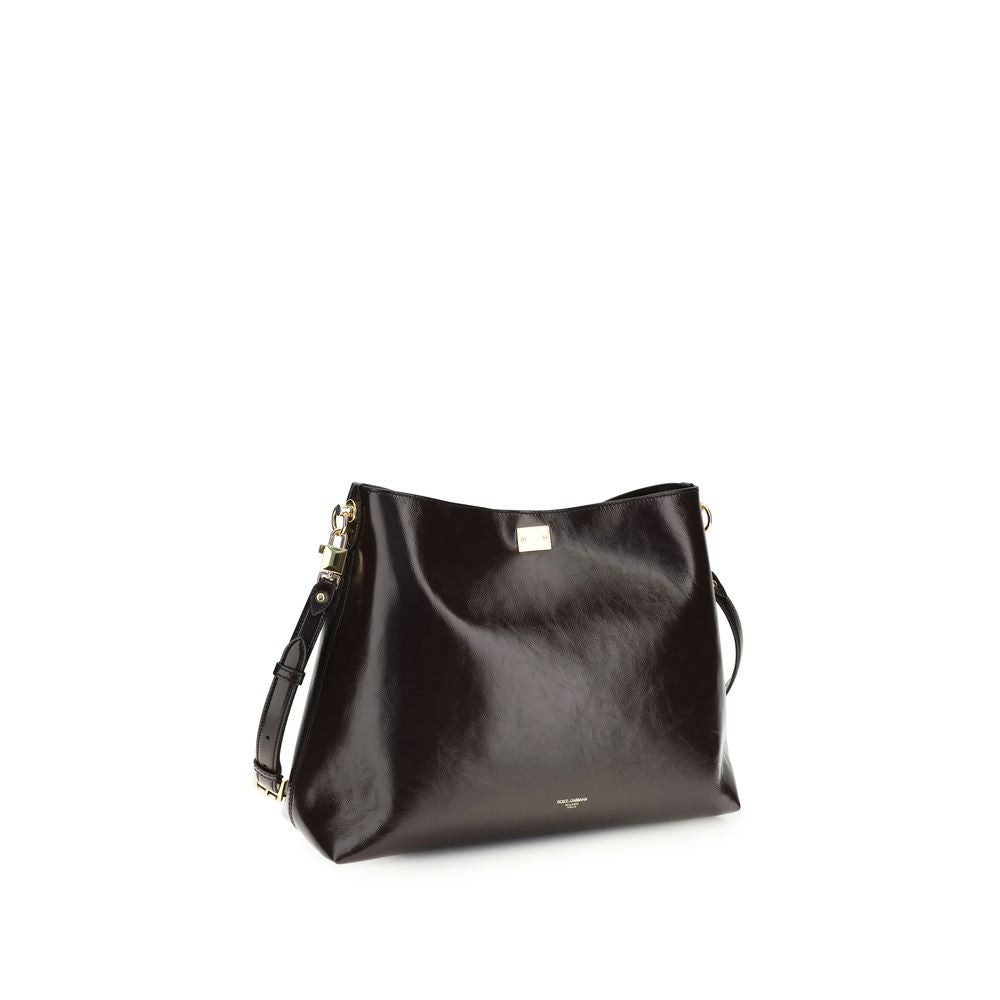 Dolce & Gabbana Brown Calfskin Bos Taurus Shoulder Bag