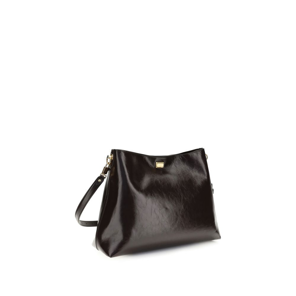 Dolce & Gabbana Brown Calfskin Bos Taurus Shoulder Bag