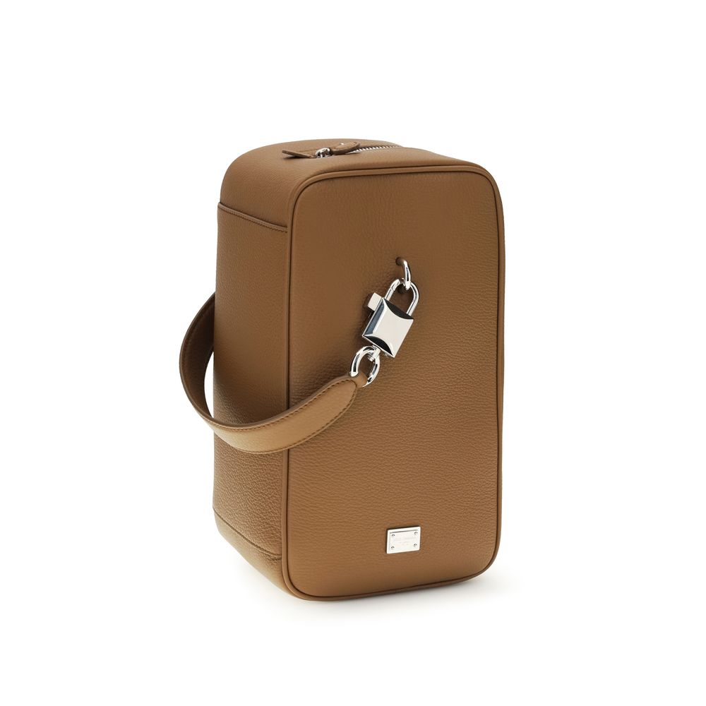 Dolce & Gabbana Brown Calfskin Bos Taurus Handbag