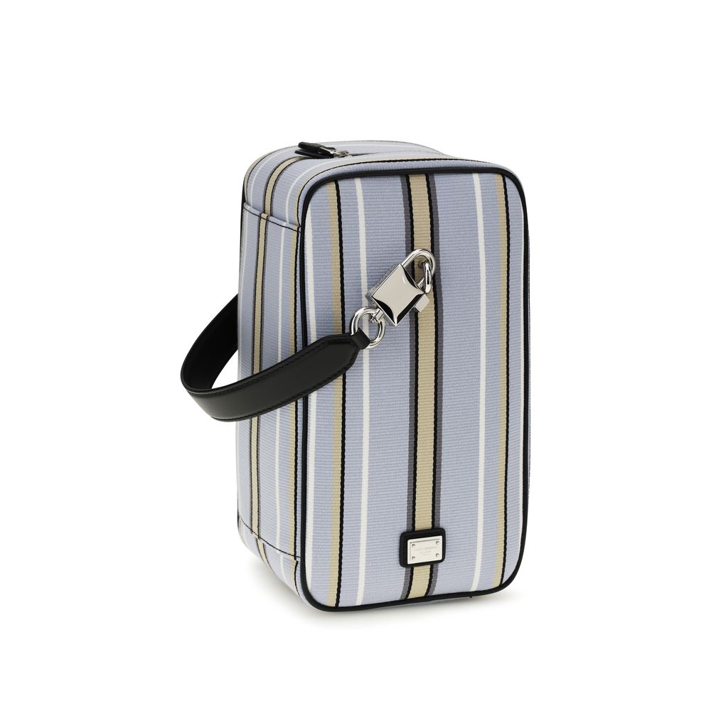 Dolce & Gabbana Blaue Baumwoll-Handtasche