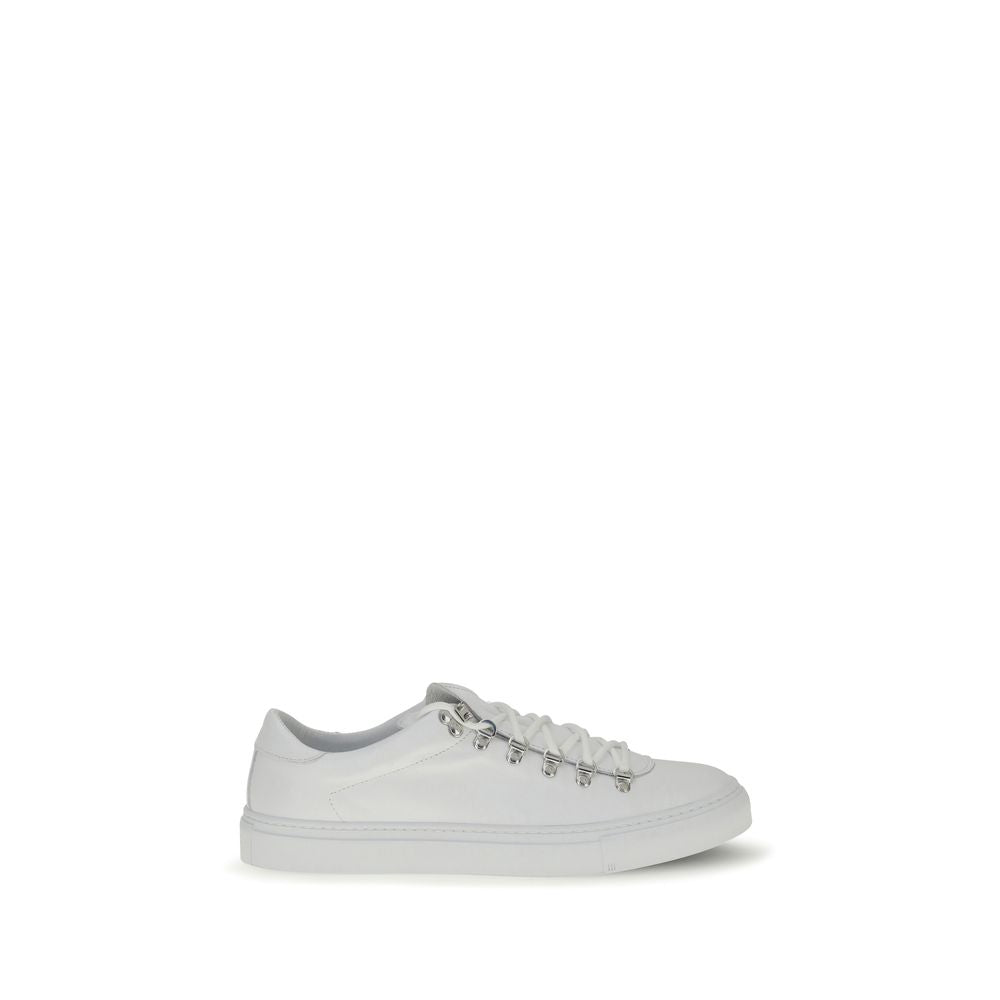 Diemme White Calfskin Bos Taurus Athletic Sneakers