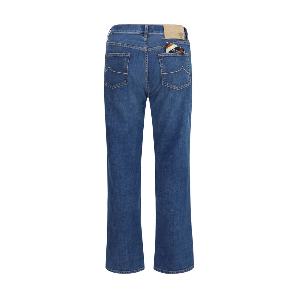 Jacob Cohen Blaue Jeans aus Baumwolle im geraden Schnitt