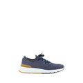 Brunello Cucinelli Blue Cotton Athletic-Style Sneakers