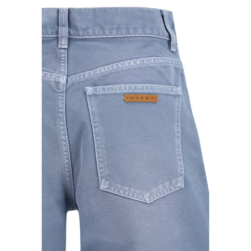 Marni Relaxed Fit Blue Cotton Jeans