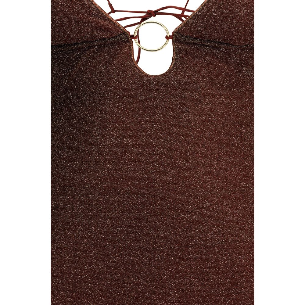 Oséree Braunes Polyamid Freizeitkleid