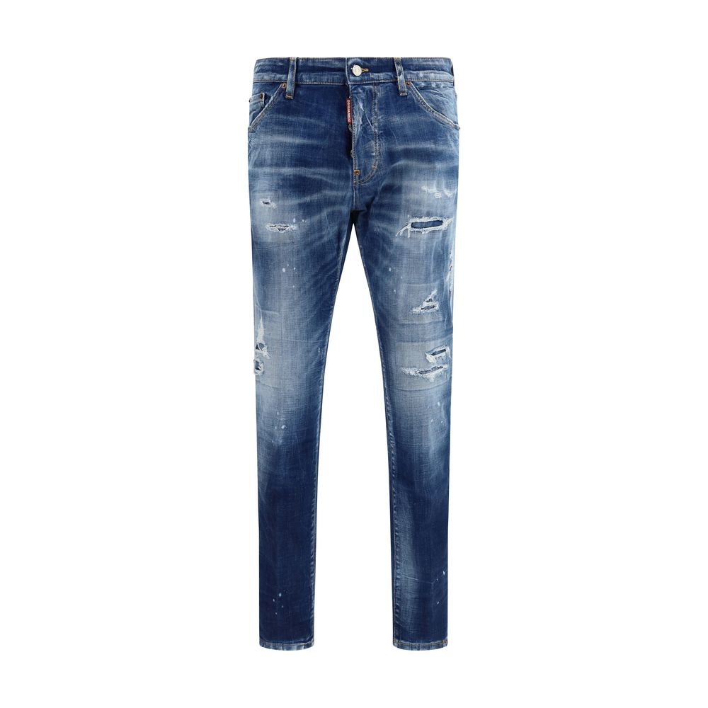 Dsquared² Blaue Baumwoll-Jeans im Slim Fit