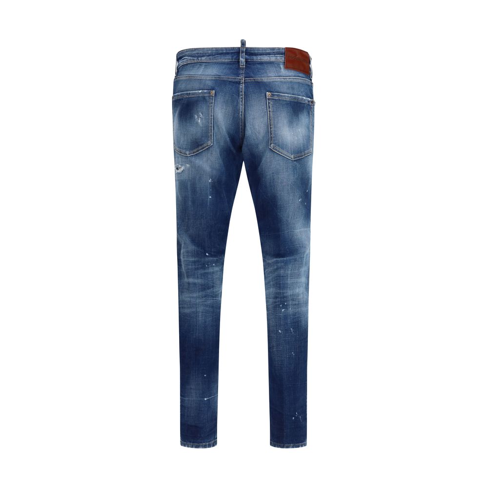 Dsquared² Blaue Baumwoll-Jeans im Slim Fit