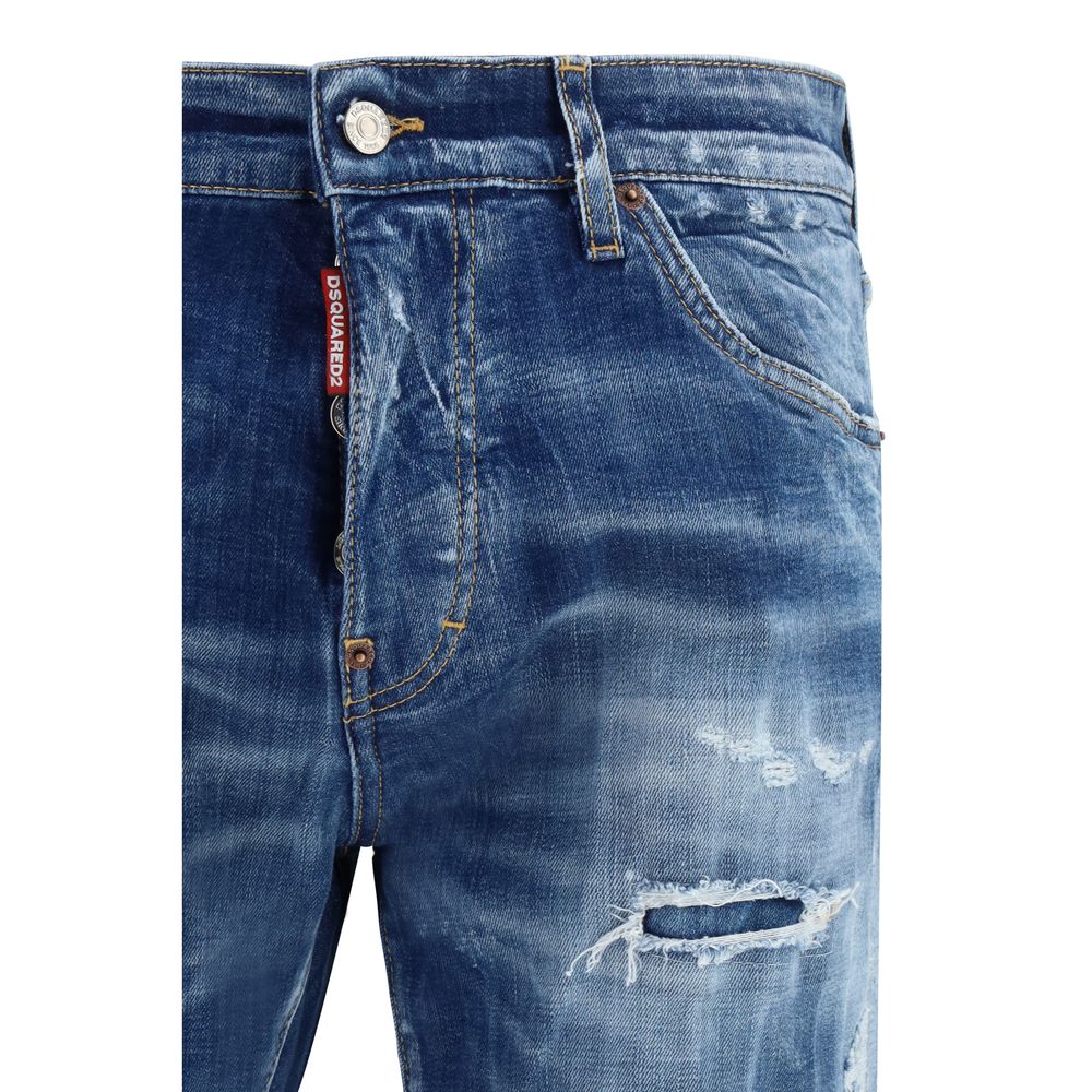 Dsquared² Blaue Baumwoll-Jeans im Slim Fit