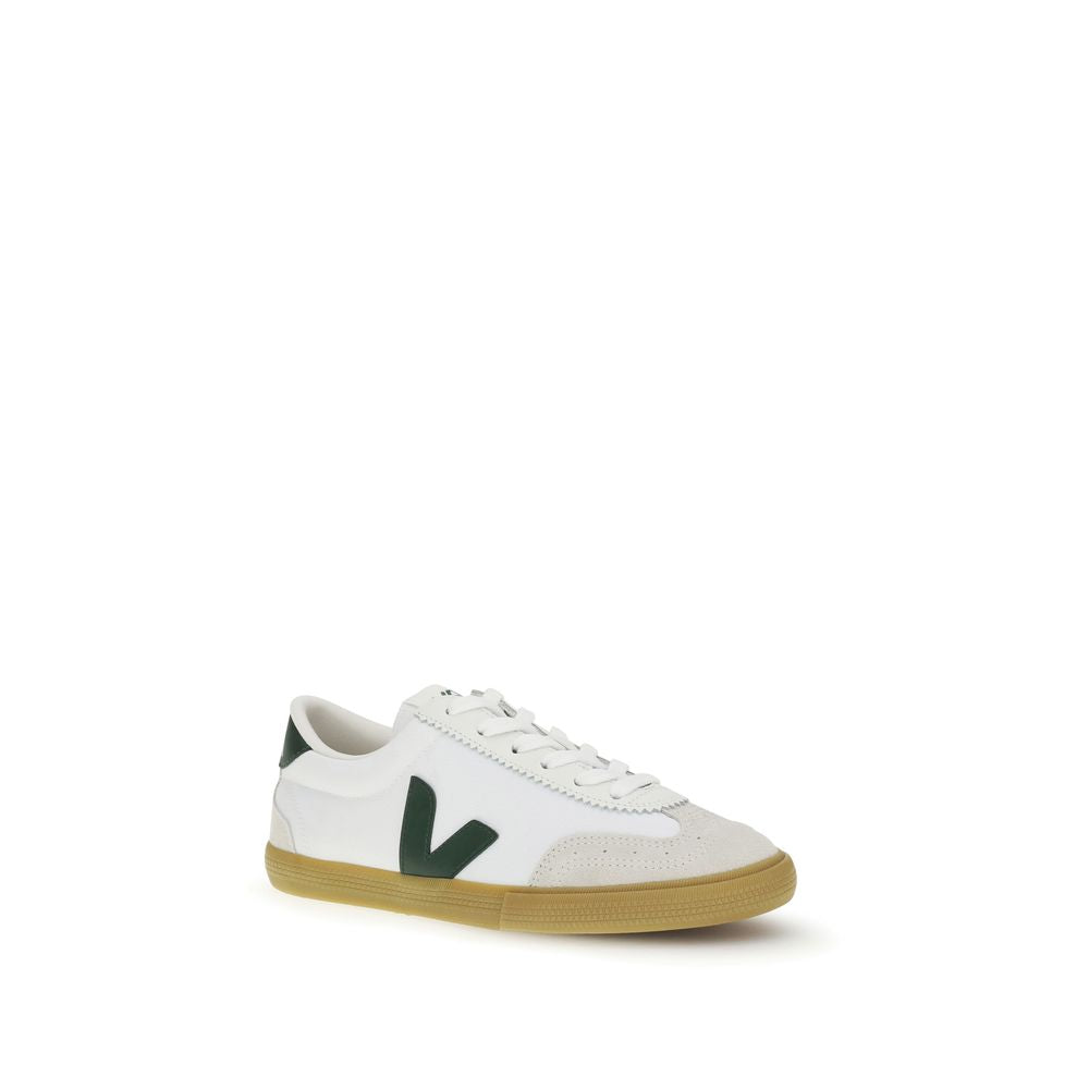 Veja Weiße Low-Top-Sneaker aus Kalbsleder Bos Taurus