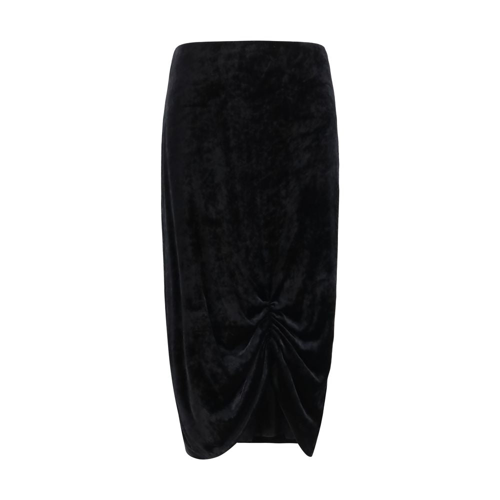 Valentino Black Viscose Maxi Skirt