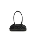 Diesel Black Bos Taurus Calf Leather Shoulder Bag
