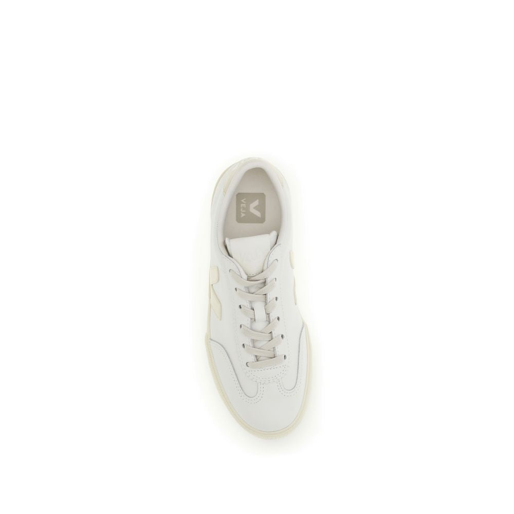Veja White Calfskin Low-Top Sneakers Bos Taurus