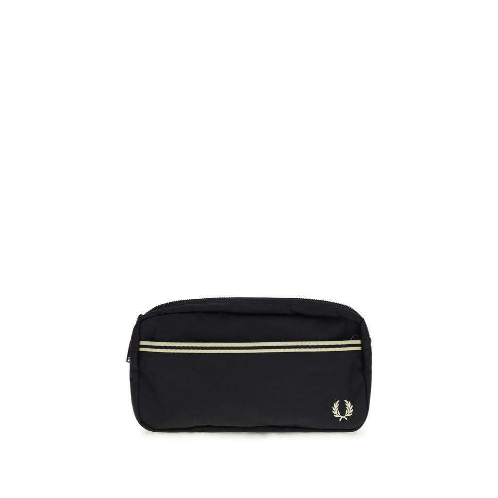 Fred Perry Schwarze Schultertasche aus recyceltem Polyamid