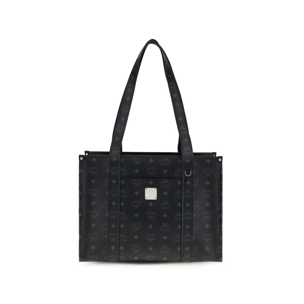 MCM Schwarze Stoffhandtasche