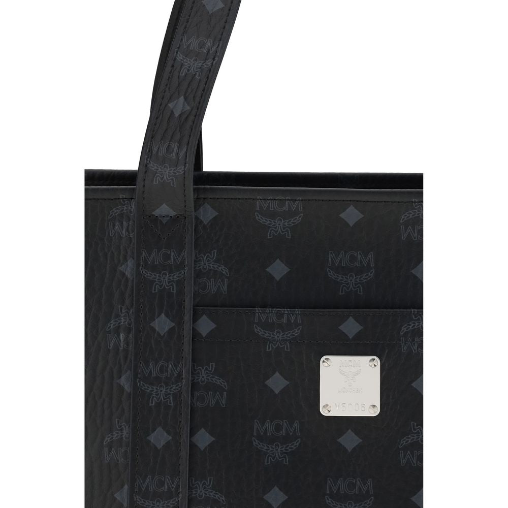 MCM Schwarze Stoffhandtasche