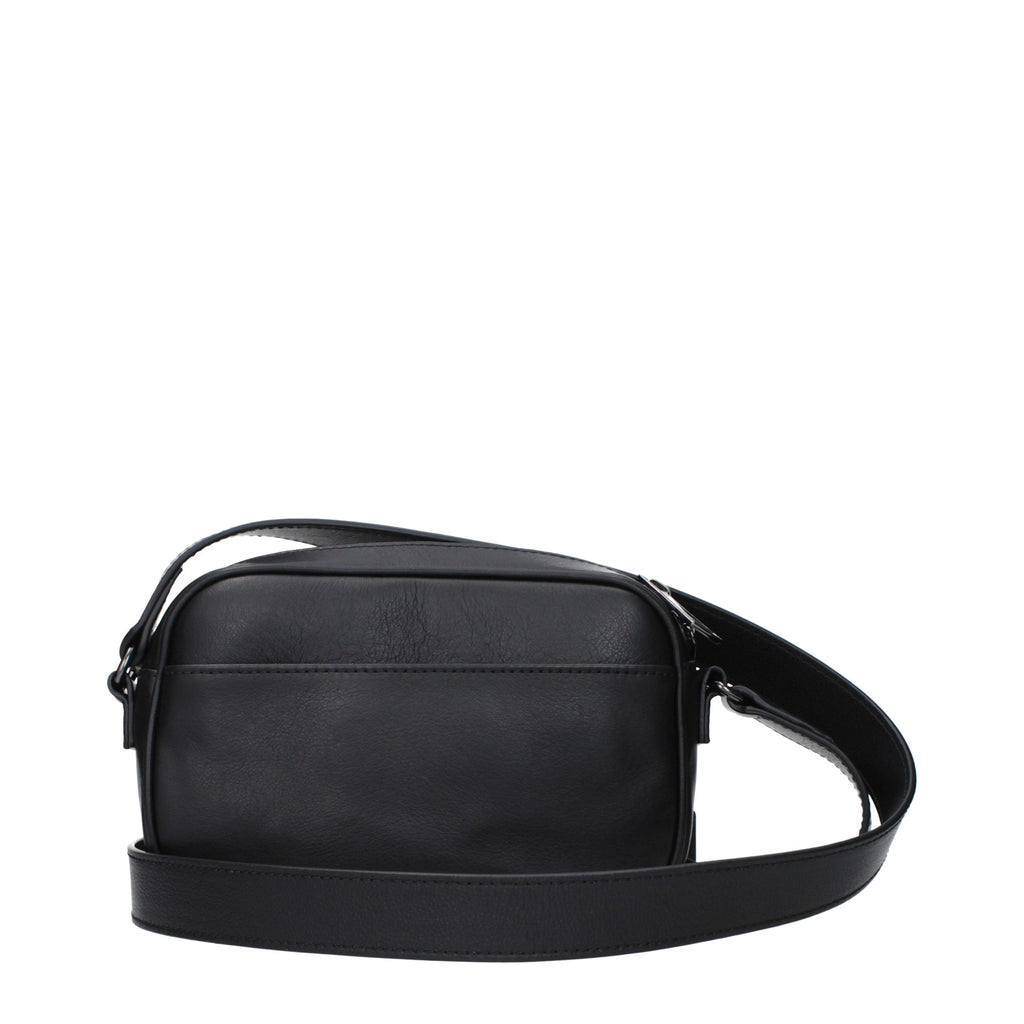 Roberto Cavalli Schwarze Leder Umhängetasche