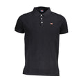 Norway 1963 Schwarzes Herren-Poloshirt aus Baumwolle