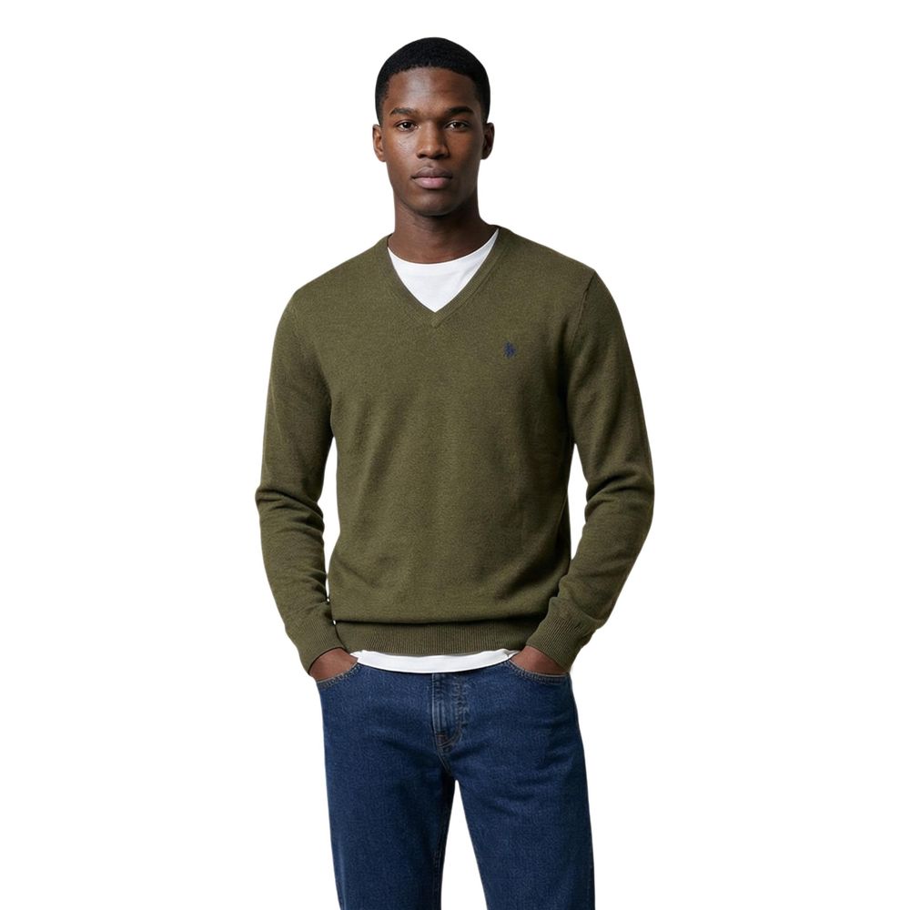 U.S. POLO ASSN. Green Cotton Sweater